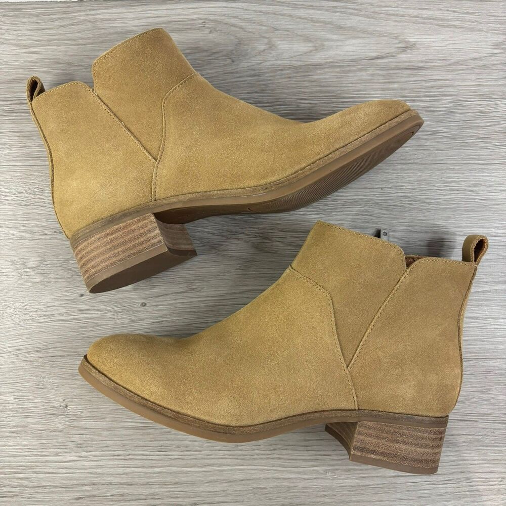Lucky Brand Prenma Suede Heeled Ankle Booties Beich Women's Sz 8.5/39 LKNW - Picture 5 of 14